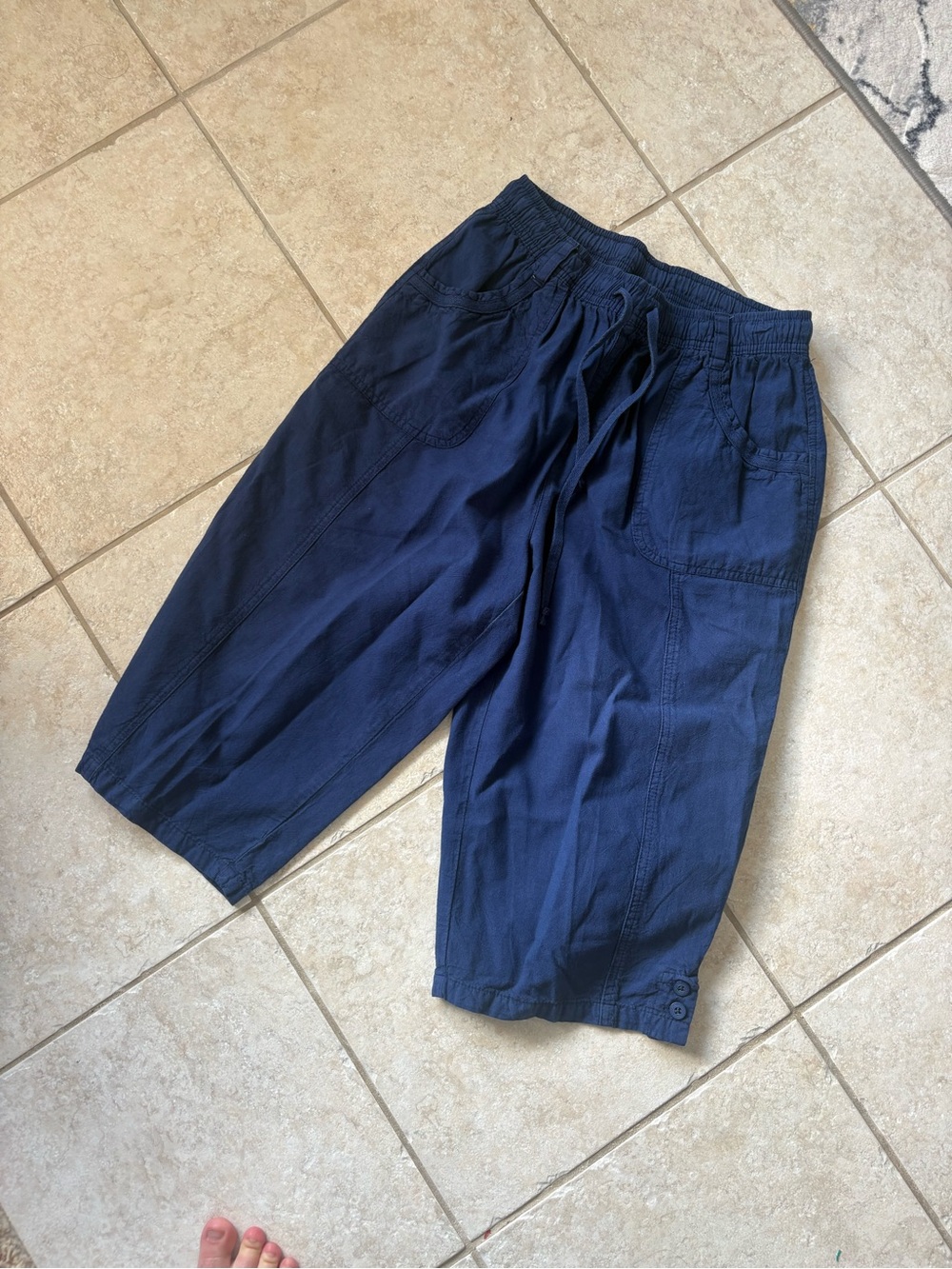 Karen Scott Navy Blue Bermuda Shorts